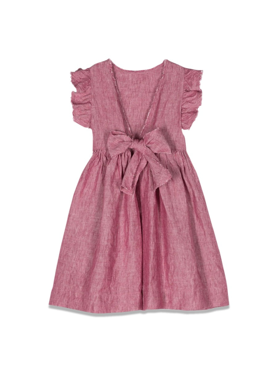 IL GUFO Mini Linen Dress for Girls - SS24 Collection