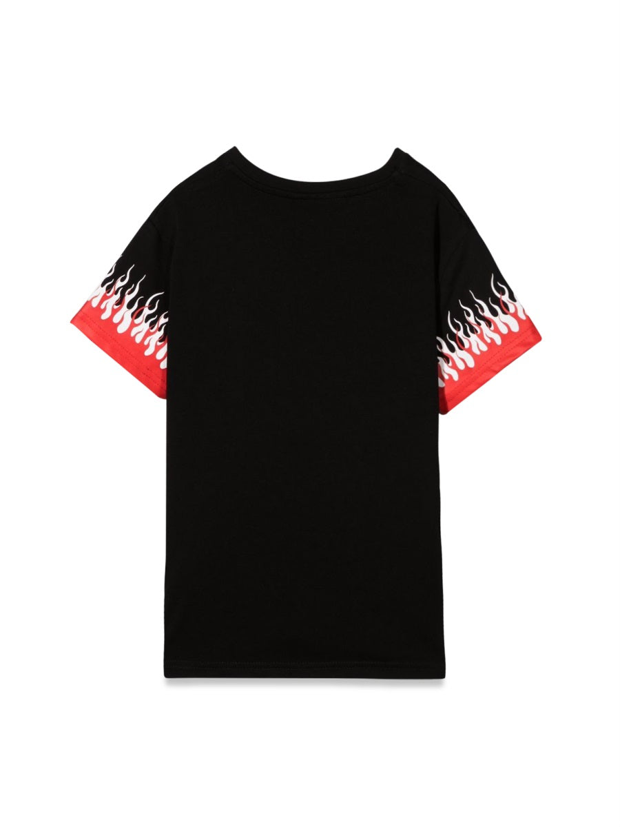 VISION OF SUPER Mini Kids T-Shirt with Double Flame Design