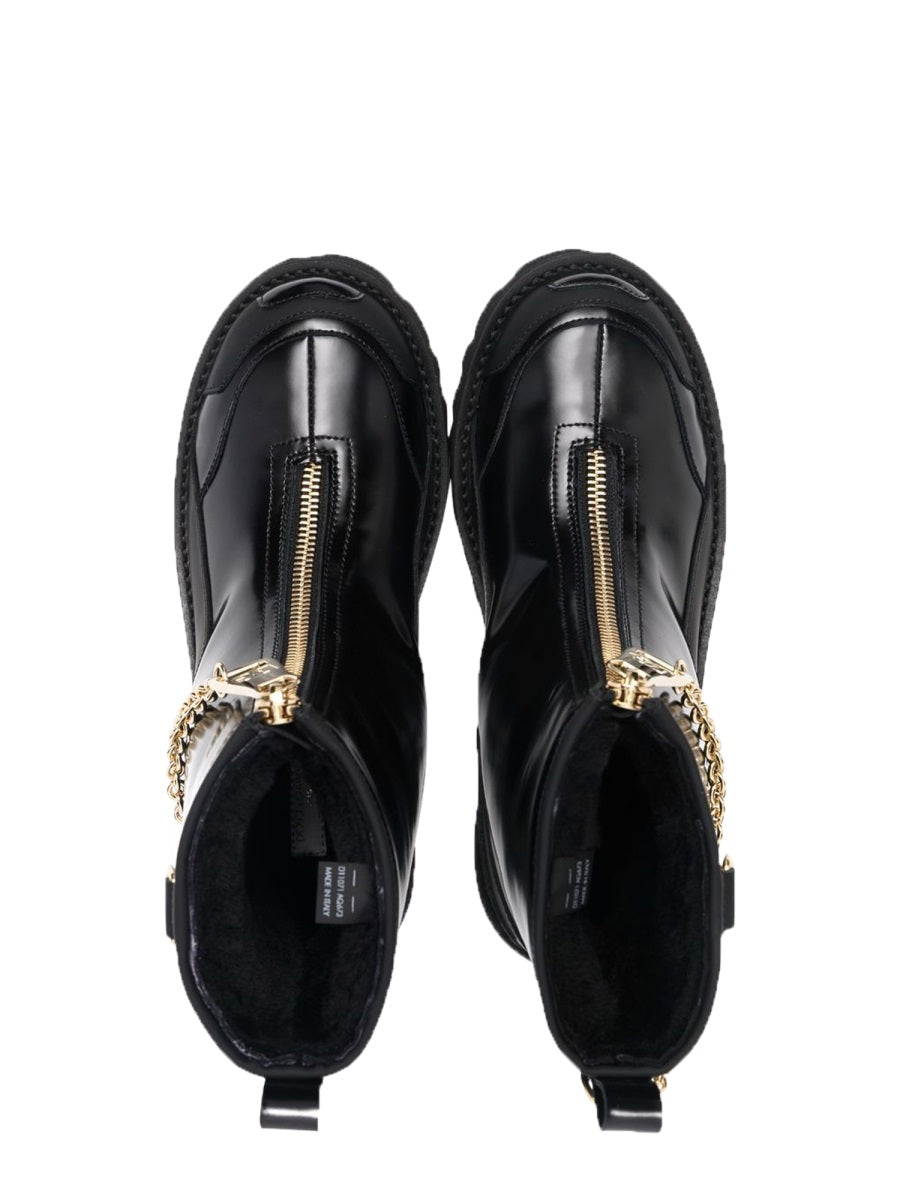 DOLCE & GABBANA Stylish Mini Leather Boots for Girls