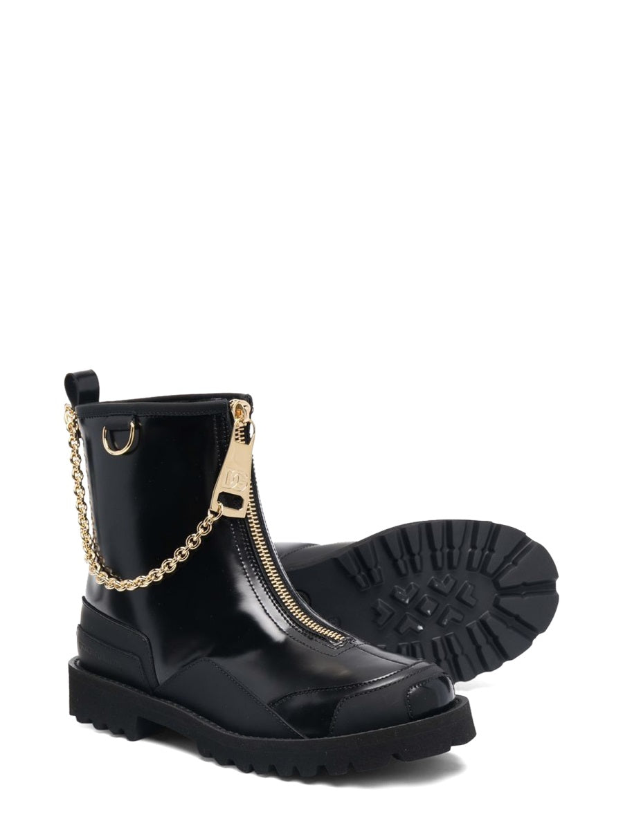 DOLCE & GABBANA Stylish Mini Leather Boots for Girls