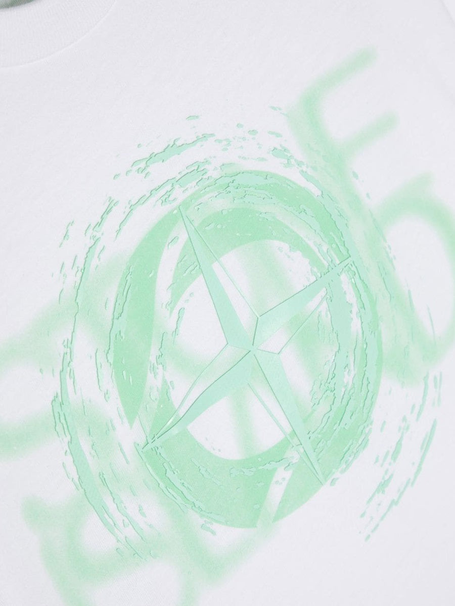 STONE ISLAND Unisex Mini Logo T-Shirt for Kids