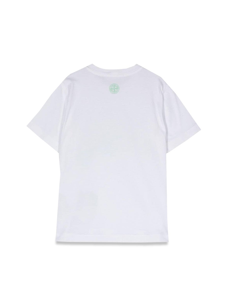 STONE ISLAND Unisex Mini Logo T-Shirt for Kids