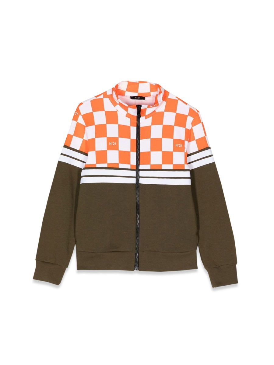 N°21 Mini Zipper Sweatshirt for Boys - SS23