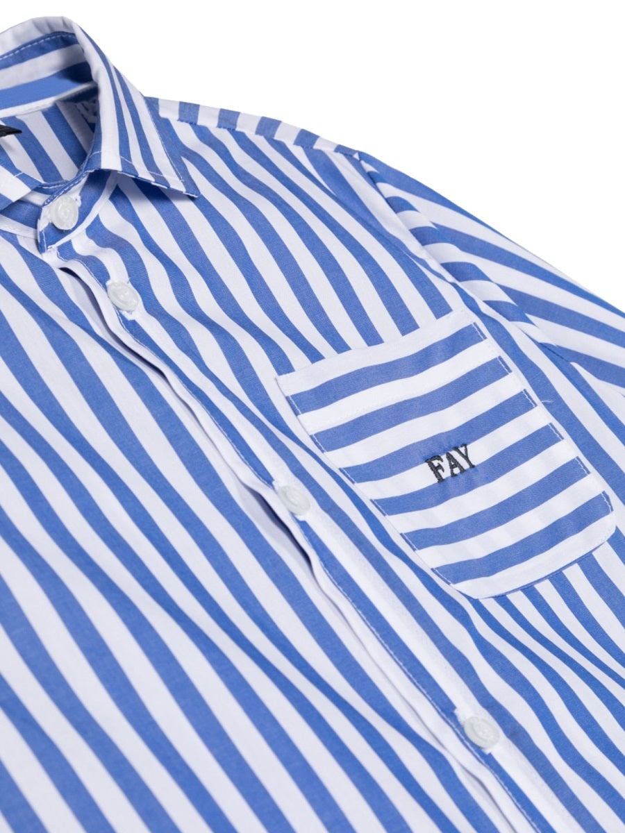 FAY Mini Striped Cotton Shirt for Boys