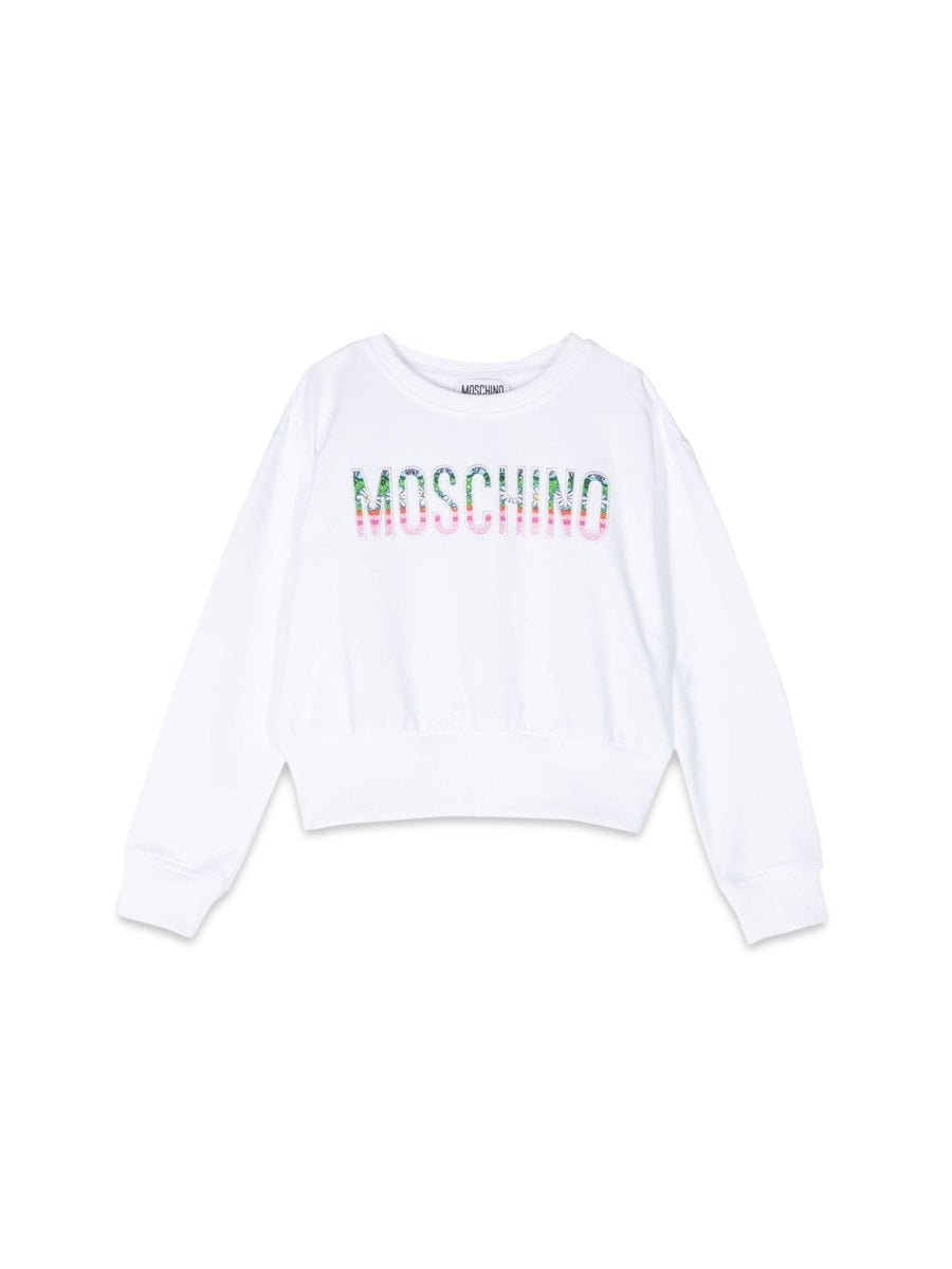 MOSCHINO Mini Logo Crewneck Sweatshirt for Girls