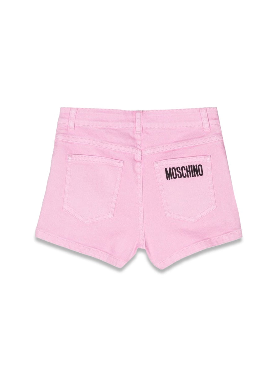 MOSCHINO Mini Playful Fun Patch Shorts for Girls