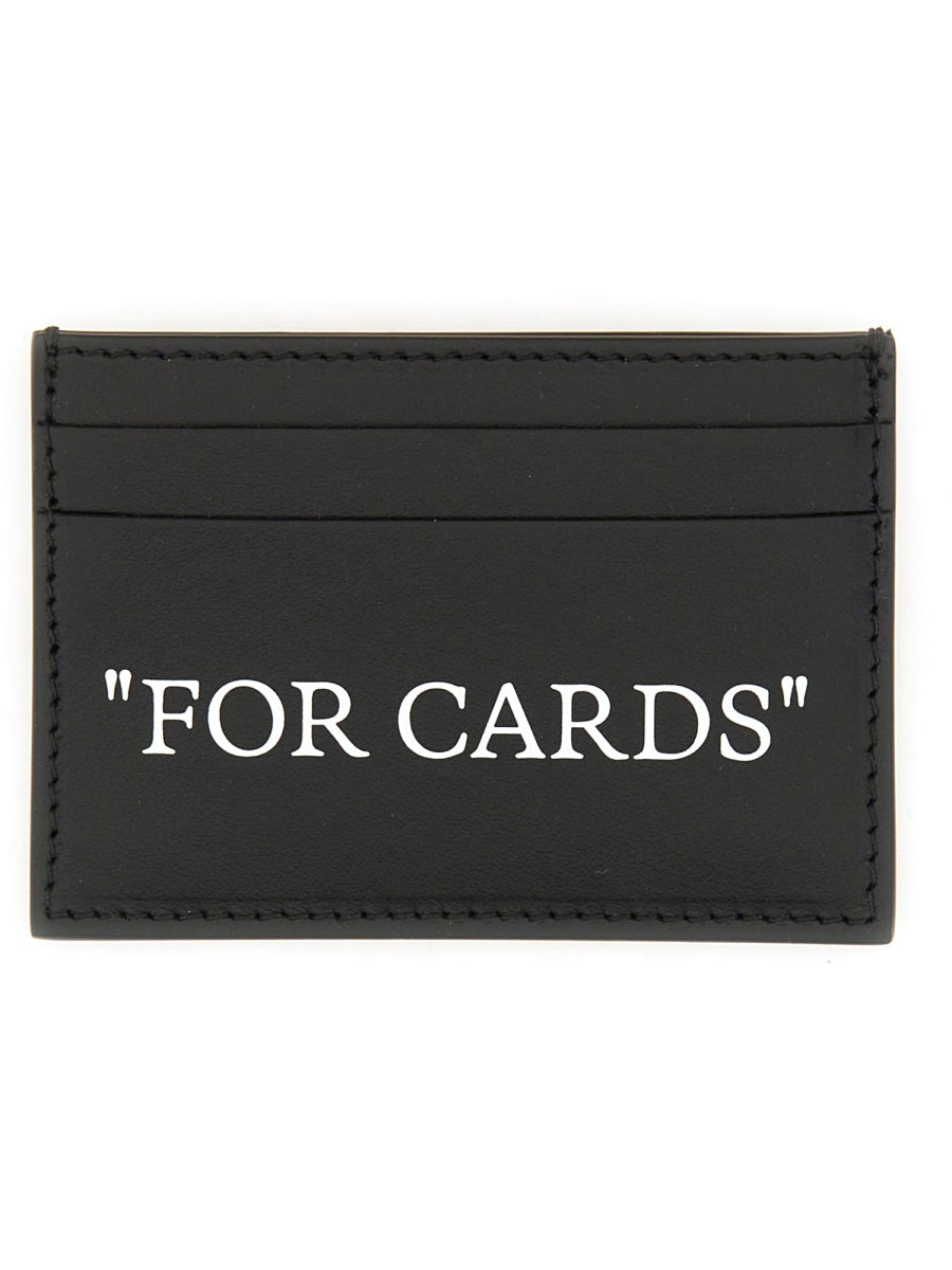 OFF-WHITE Mini Cardholder with Quote Design