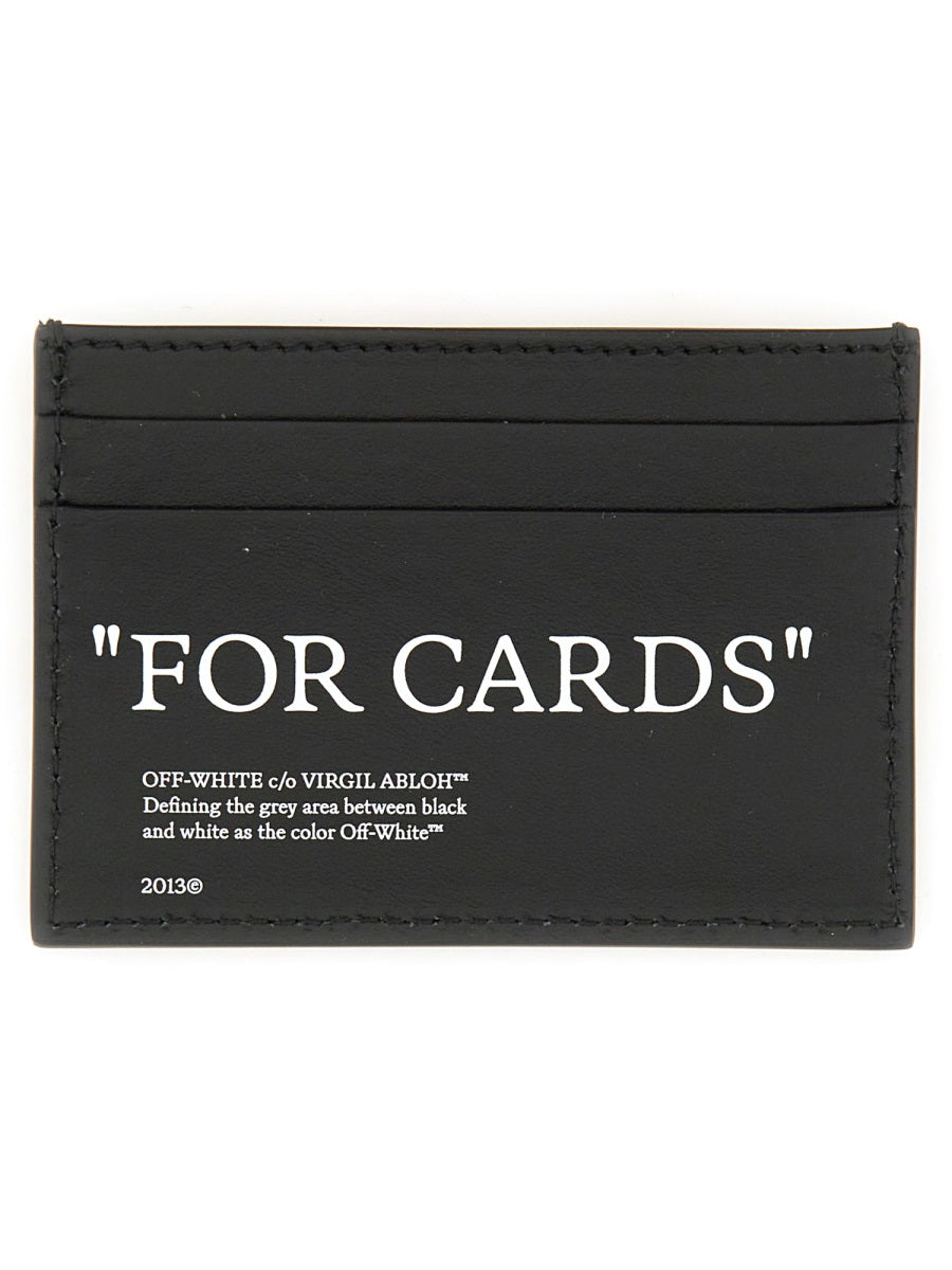 OFF-WHITE Mini Cardholder with Quote Design