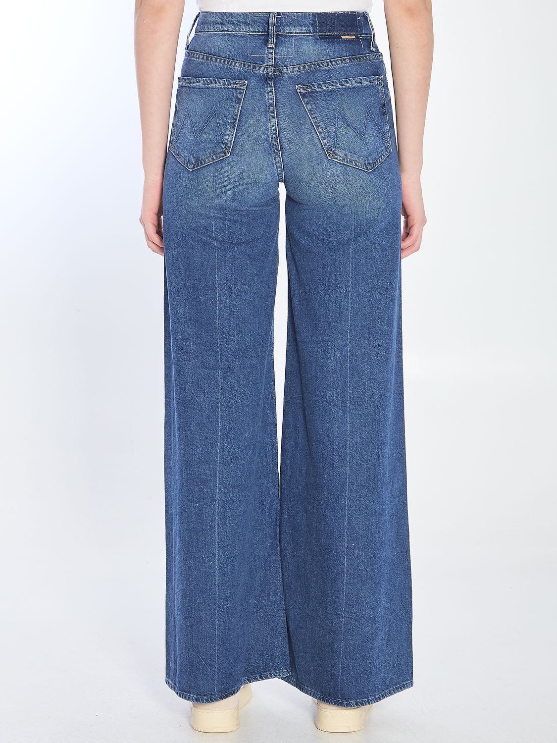 MOTHER Women’s The Swisher Wide-Leg Mini Jeans