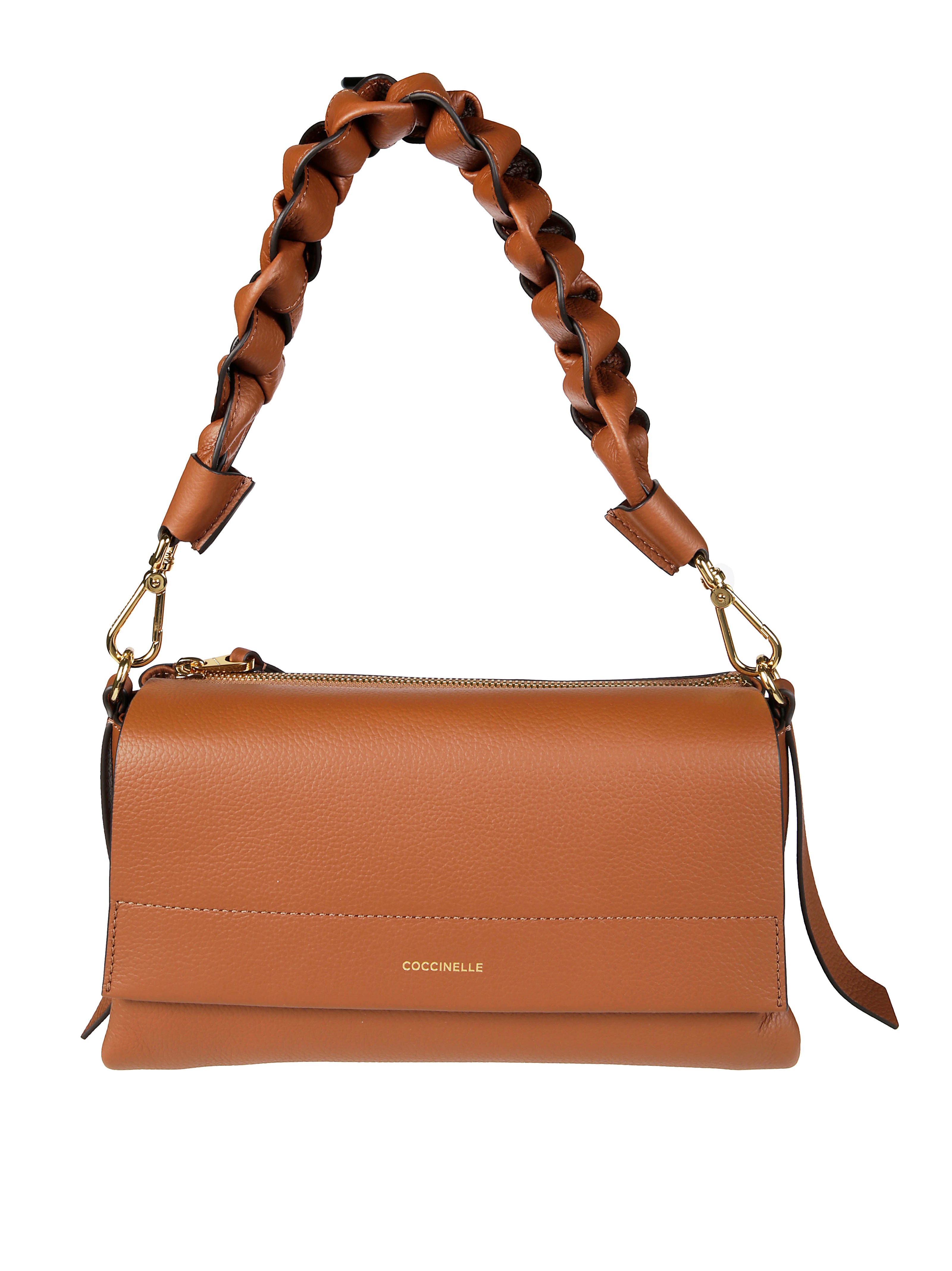 COCCINELLE Double Handle Handbag with Braided Strap - AI25 Collection