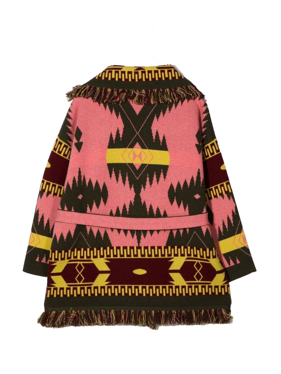 ALANUI Mini Striped Bandana Jacquard Cardigan