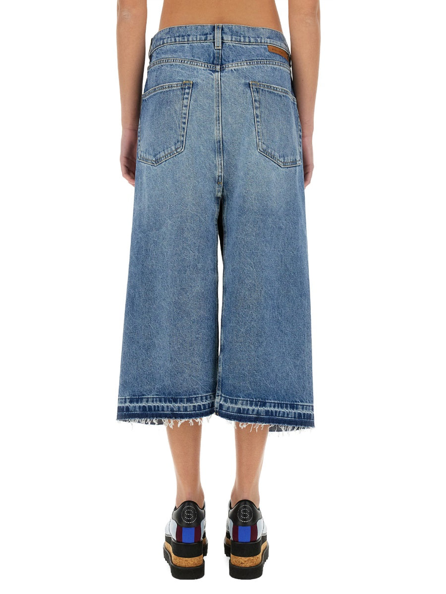 STELLA McCARTNEY Denim Skirt with Contrasting Panel - Women's - Size S