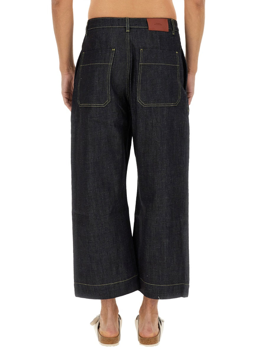 STUDIO NICHOLSON High Rise Denim Trousers - Size L
