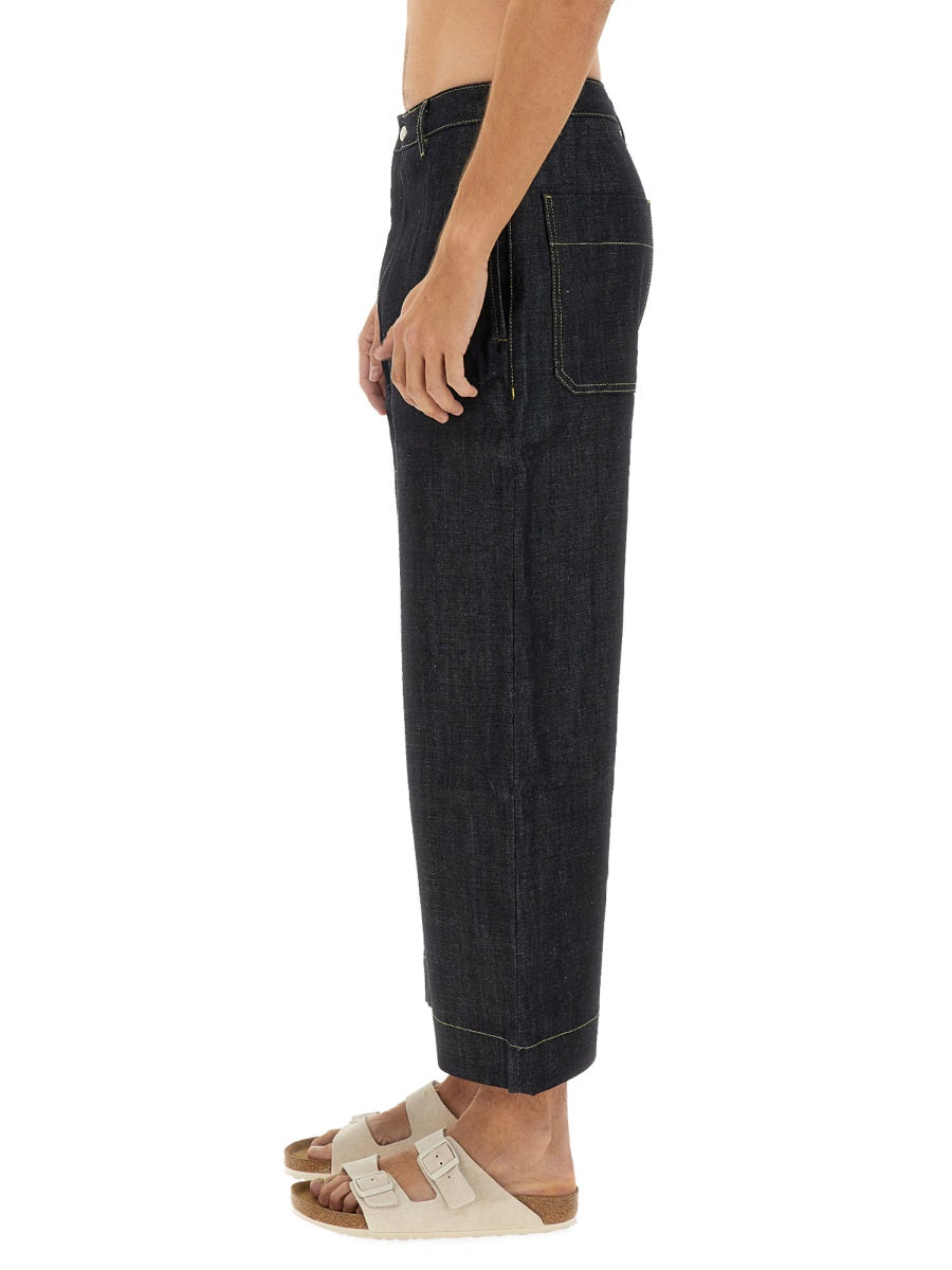 STUDIO NICHOLSON High Rise Denim Trousers - Size L