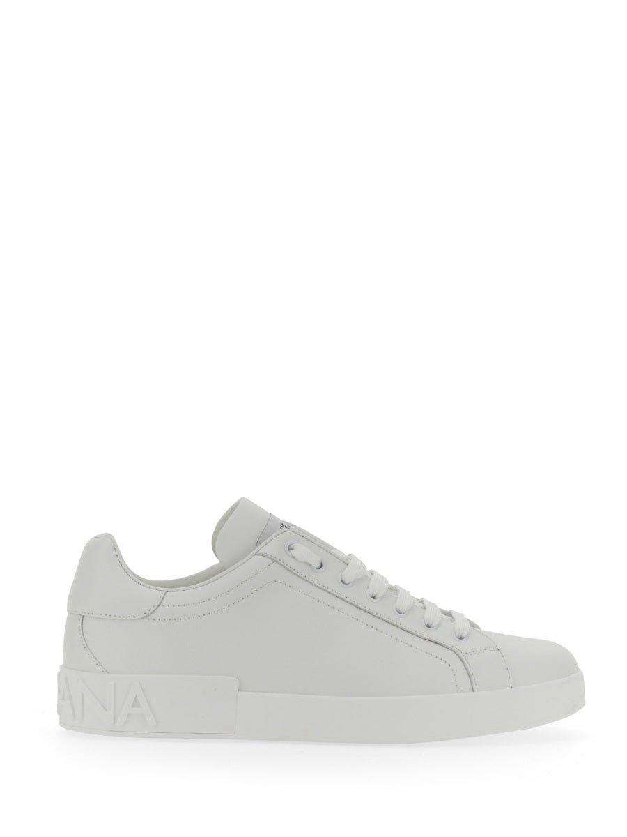 DOLCE & GABBANA Classic Leather Portofino Sneakers for Men