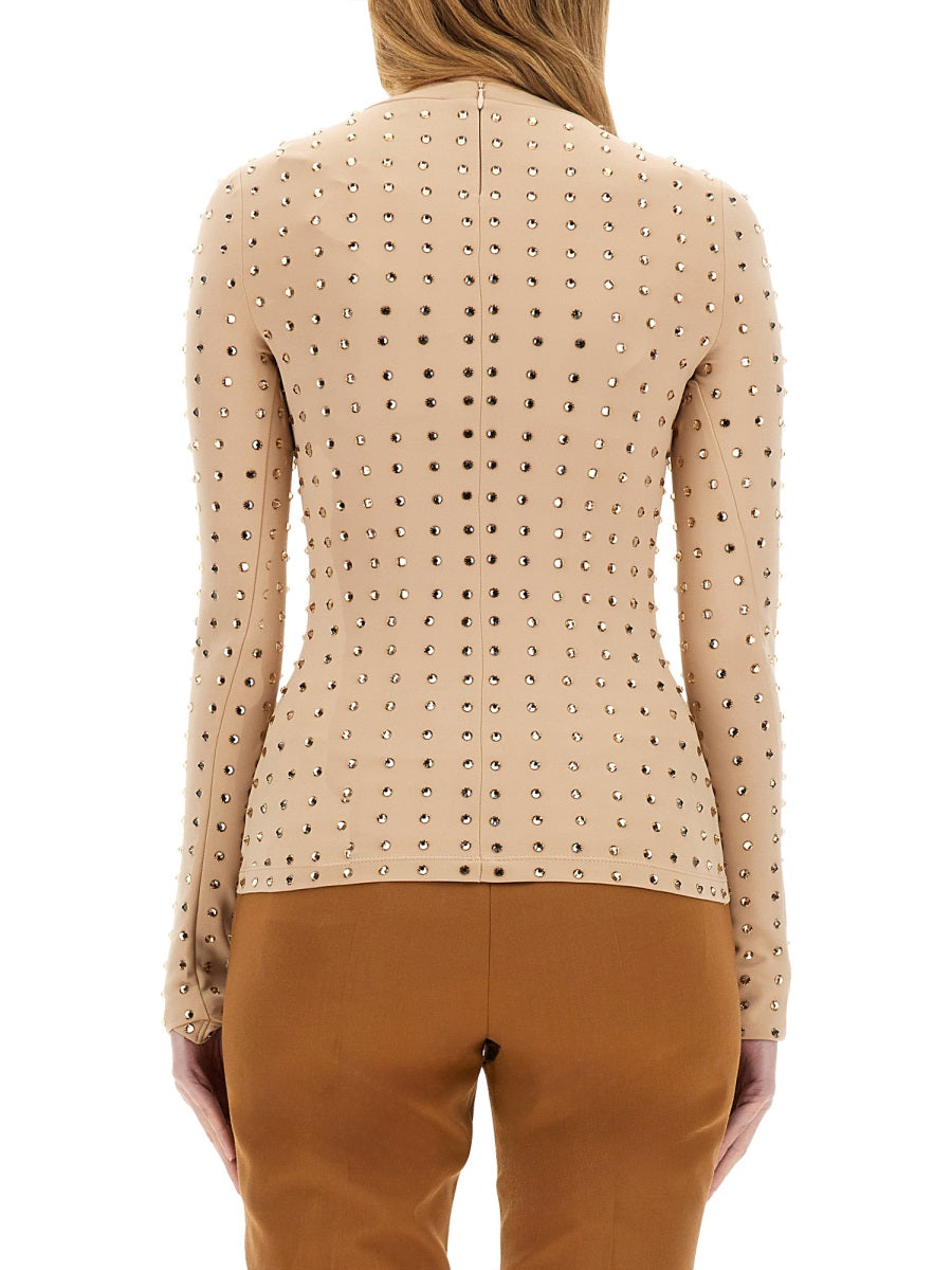 SPORTMAX Crystal-Embellished Top - Size S