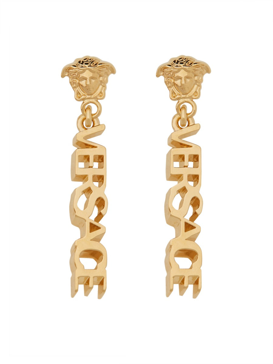 VERSACE Logo Pendant Earrings for Women