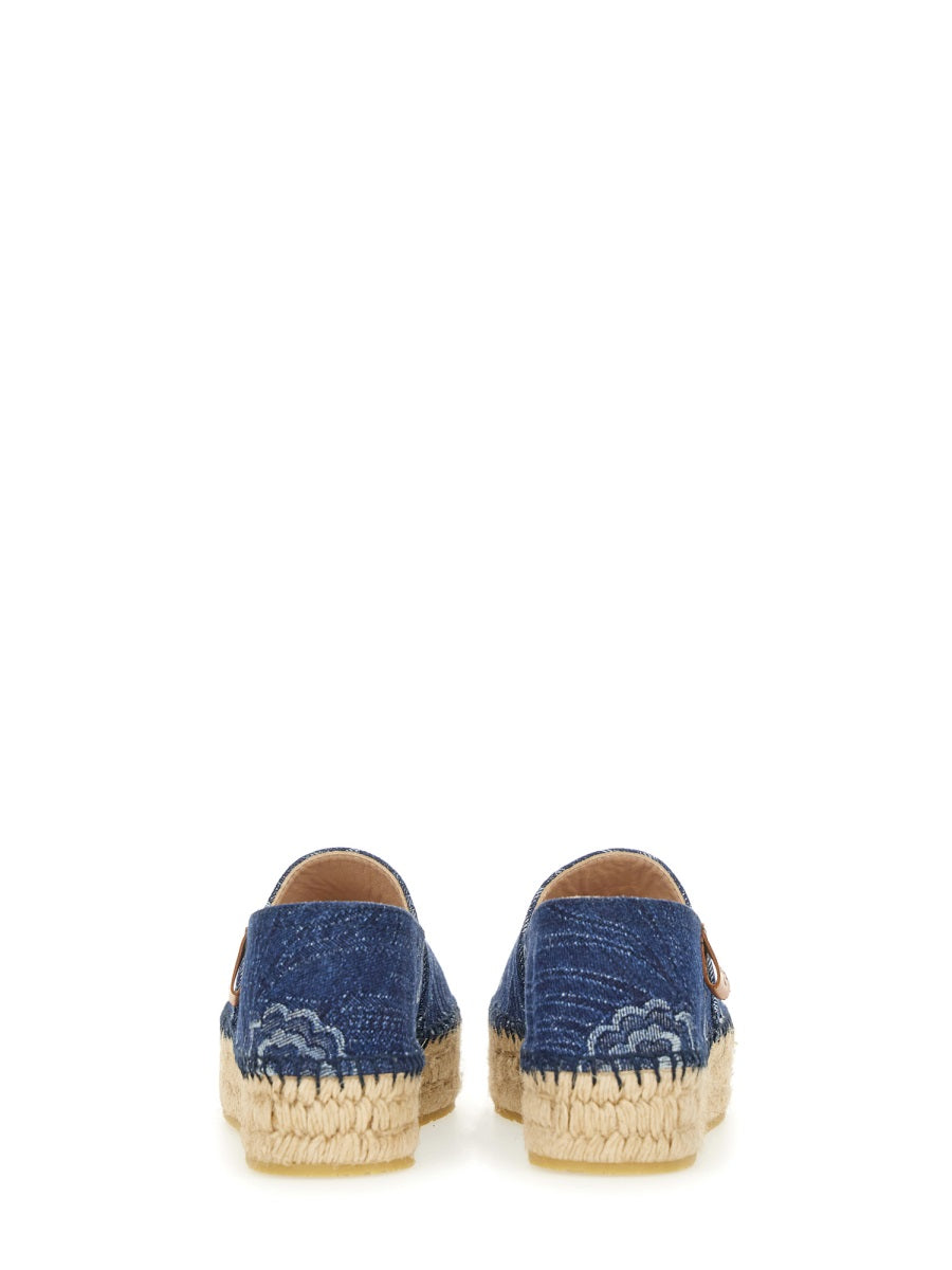 ETRO Leather Denim Espadrilles for Women