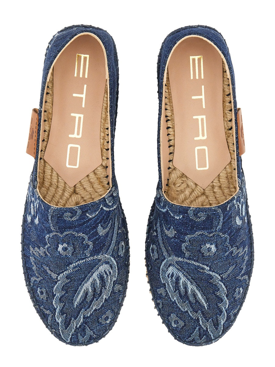 ETRO Leather Denim Espadrilles for Women