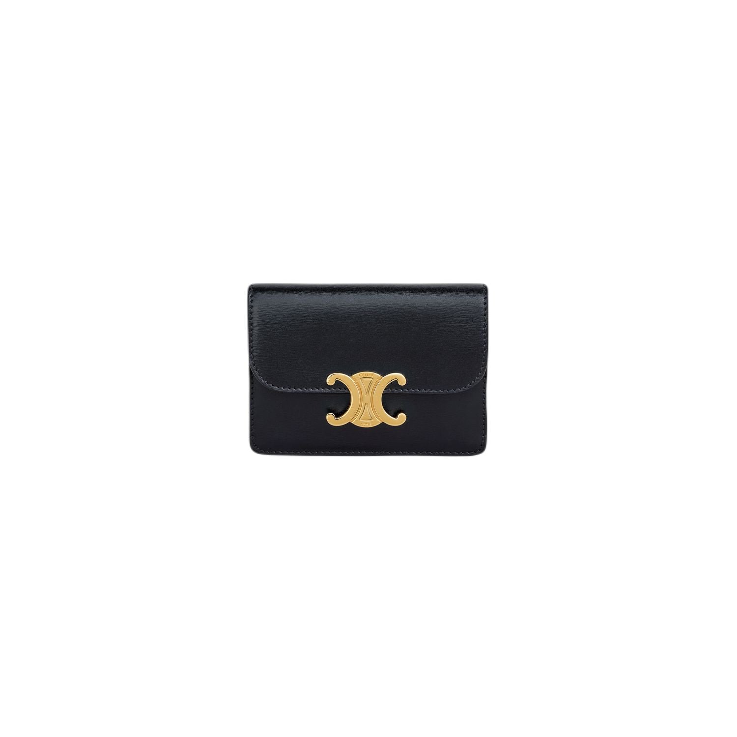 CELINE Mini Leather Card Holder with Flap