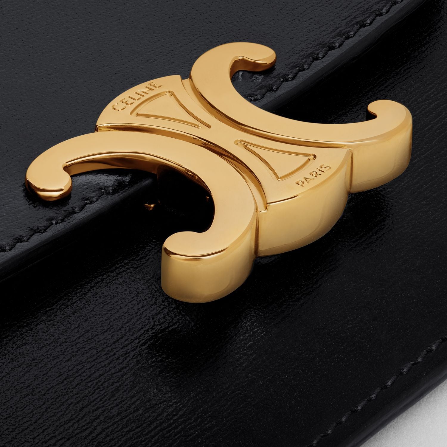 CELINE Mini Leather Card Holder with Flap