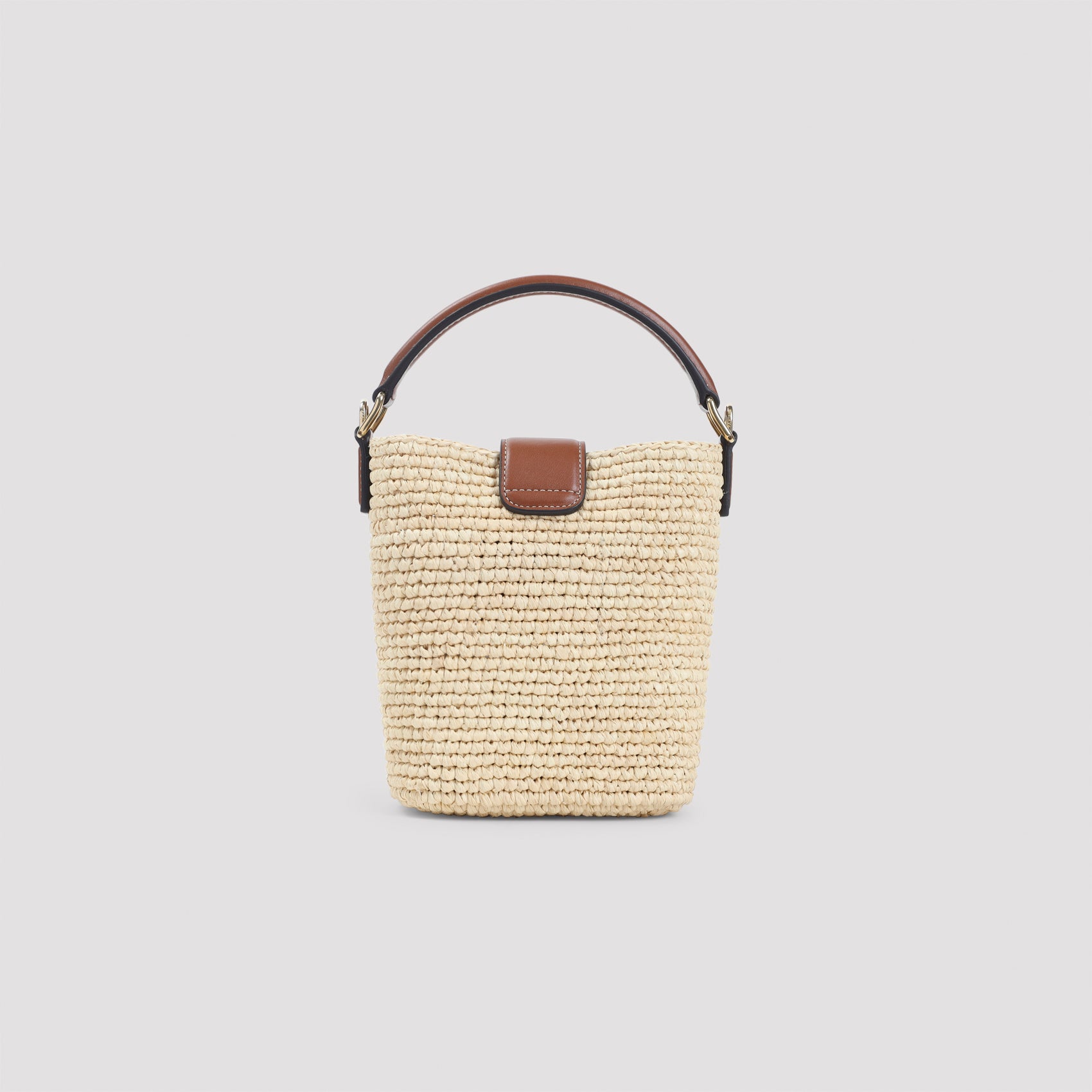 CELINE Natural Raffia Handbag with Adjustable Strap