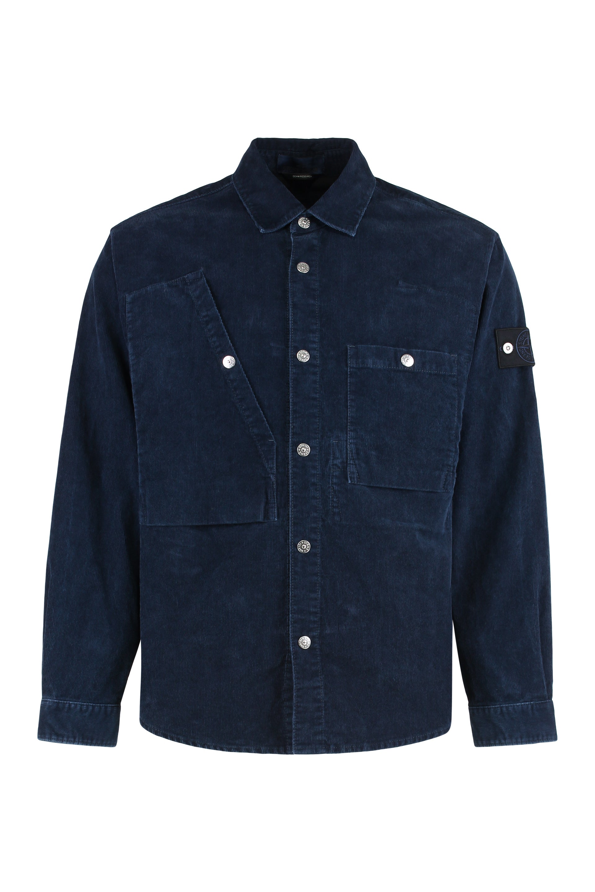 STONE ISLAND Corduroy Overshirt - Men's Oversized Fit