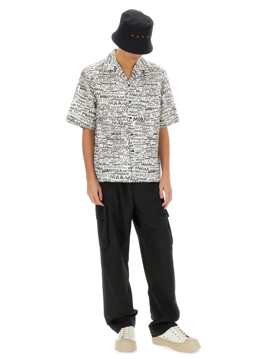 MARNI Men's Printed Shirt - Size 48 IT