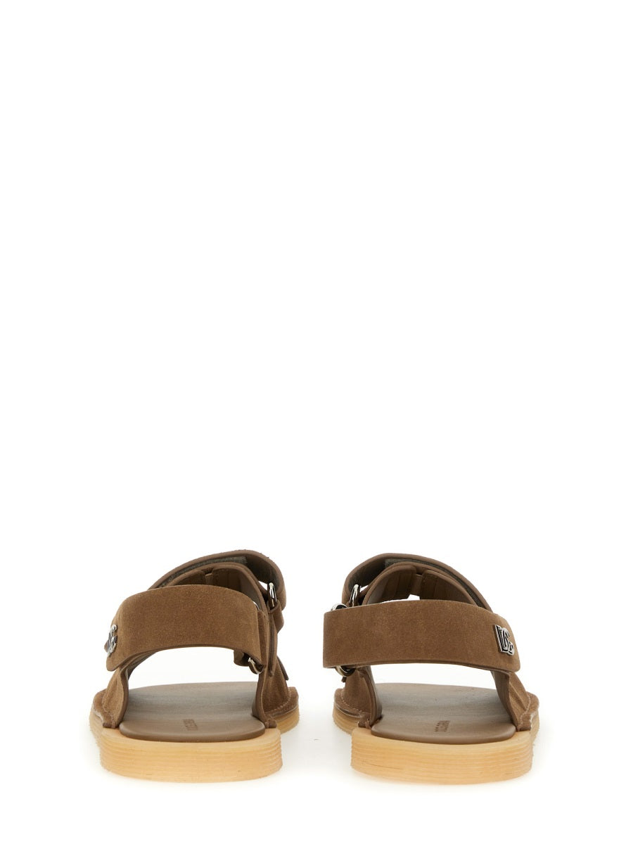 DOLCE & GABBANA Suede Sandal for Men - SS25 Collection