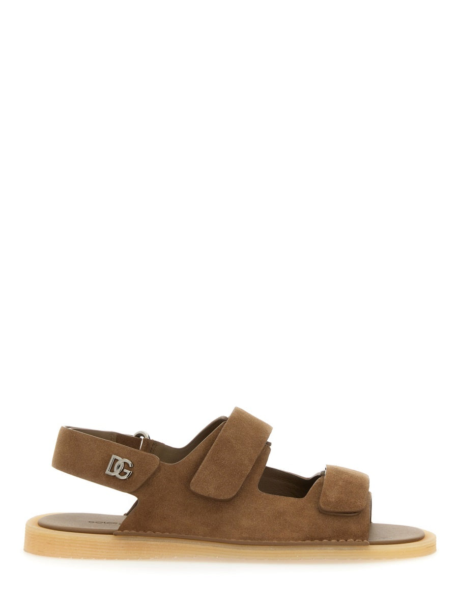 DOLCE & GABBANA Suede Sandal for Men - SS25 Collection