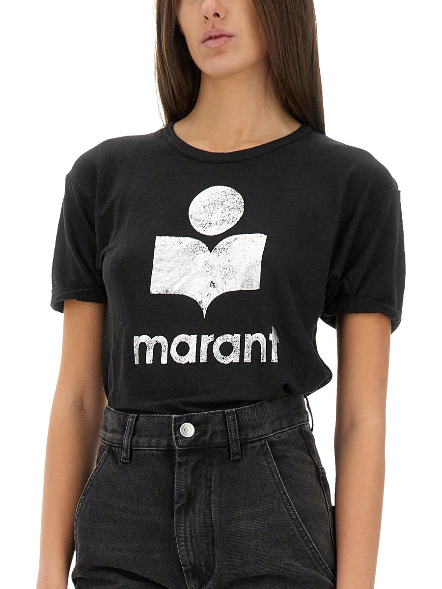 MARANT ÉTOILE Signature T-Shirt with Front Logo Print