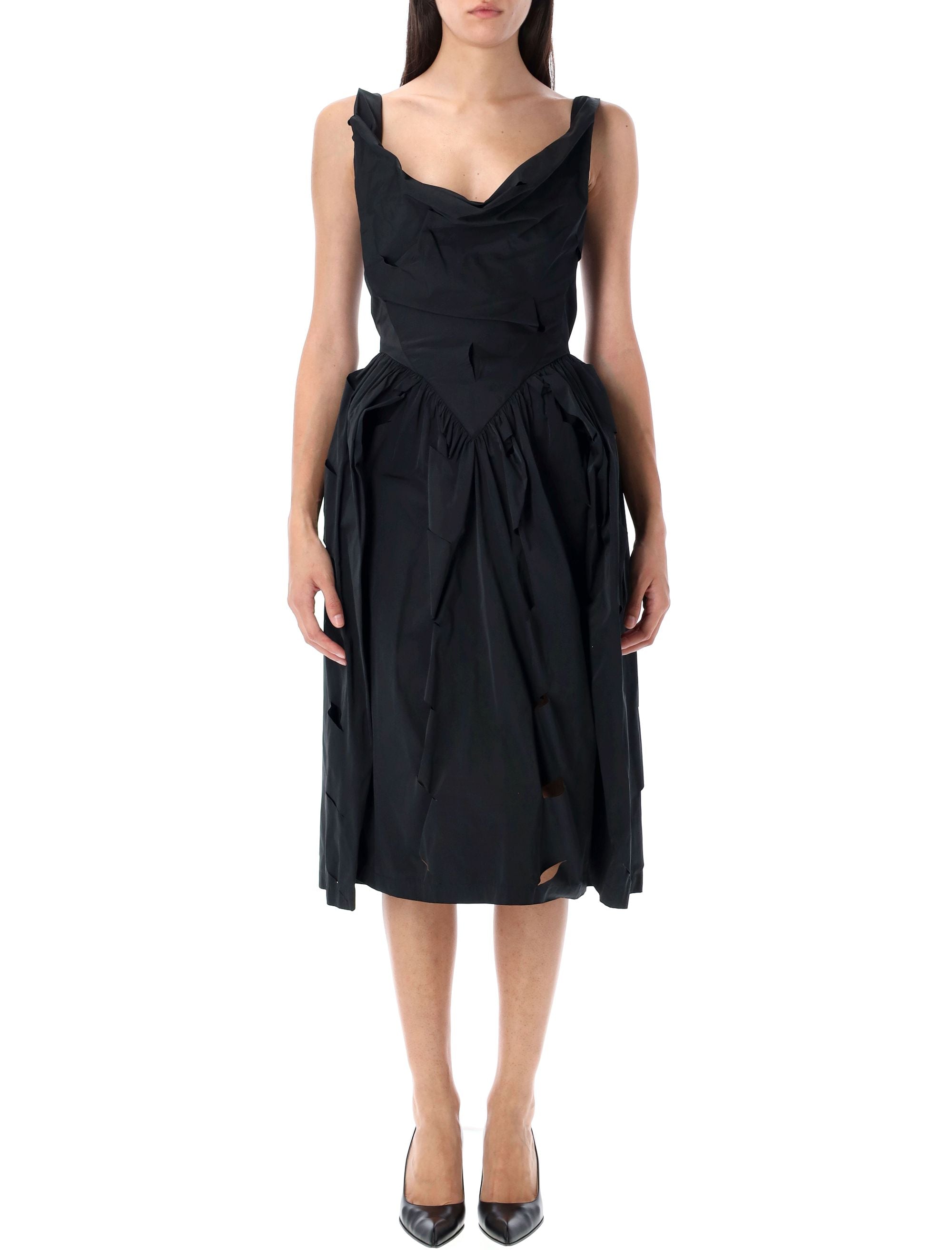 VIVIENNE WESTWOOD Elegant Midi Dress with Draped Neckline