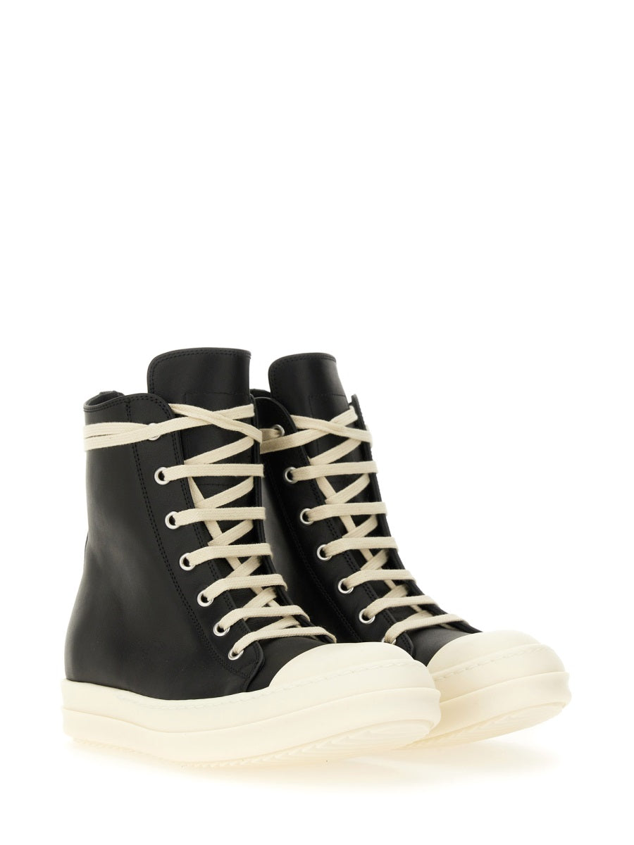 RICK OWENS High-Top Leather Sneaker for Women