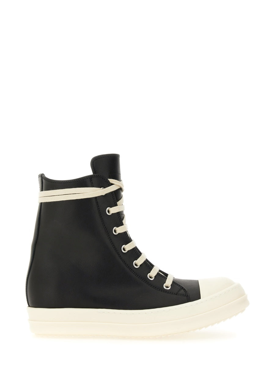 RICK OWENS High-Top Leather Sneaker for Women