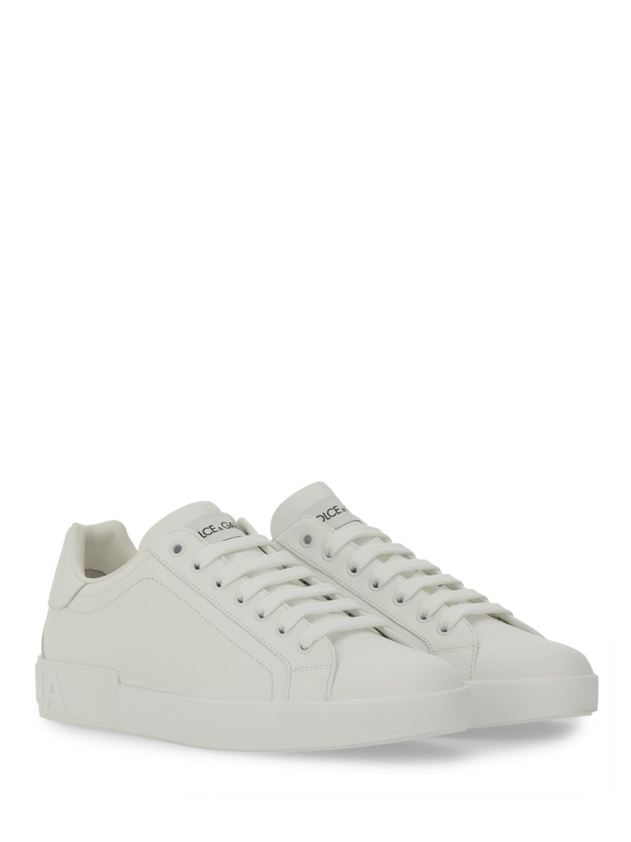 DOLCE & GABBANA Classic Leather Portofino Sneakers for Men