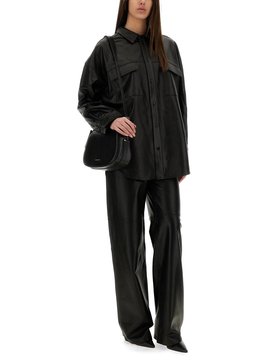 MICHAEL BY MICHAEL KORS Oversized Fit Leather Jacket in Size S