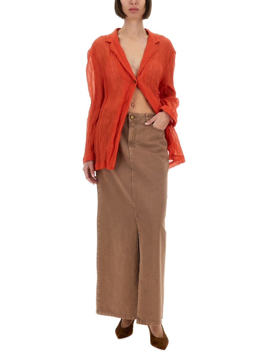 ALYSI Wrinkled Effect Shirt - Size 40 IT