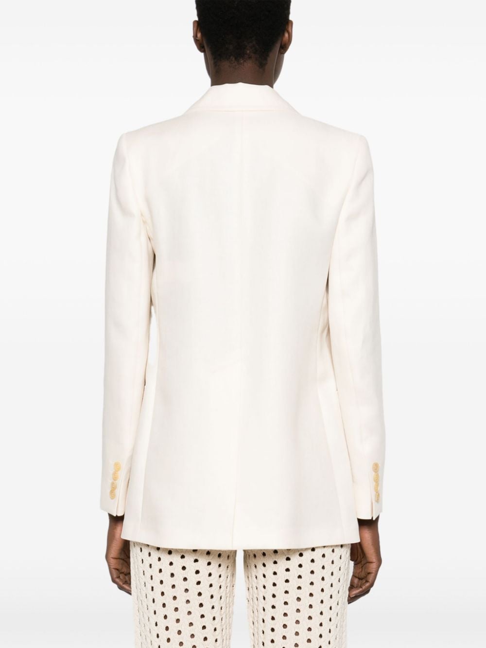 MAX MARA Linen Single-Breasted Blazer Jacket