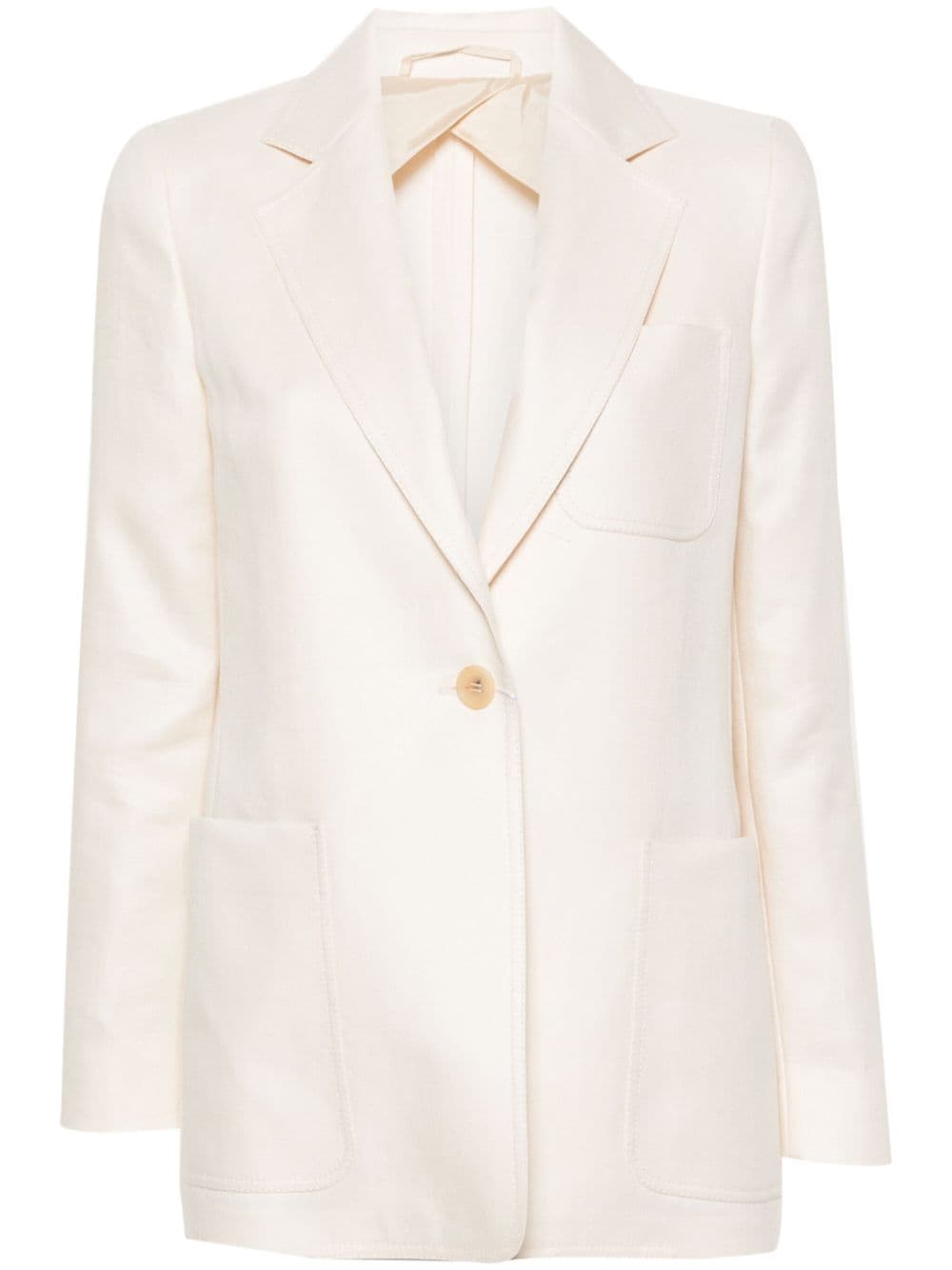 MAX MARA Linen Single-Breasted Blazer Jacket