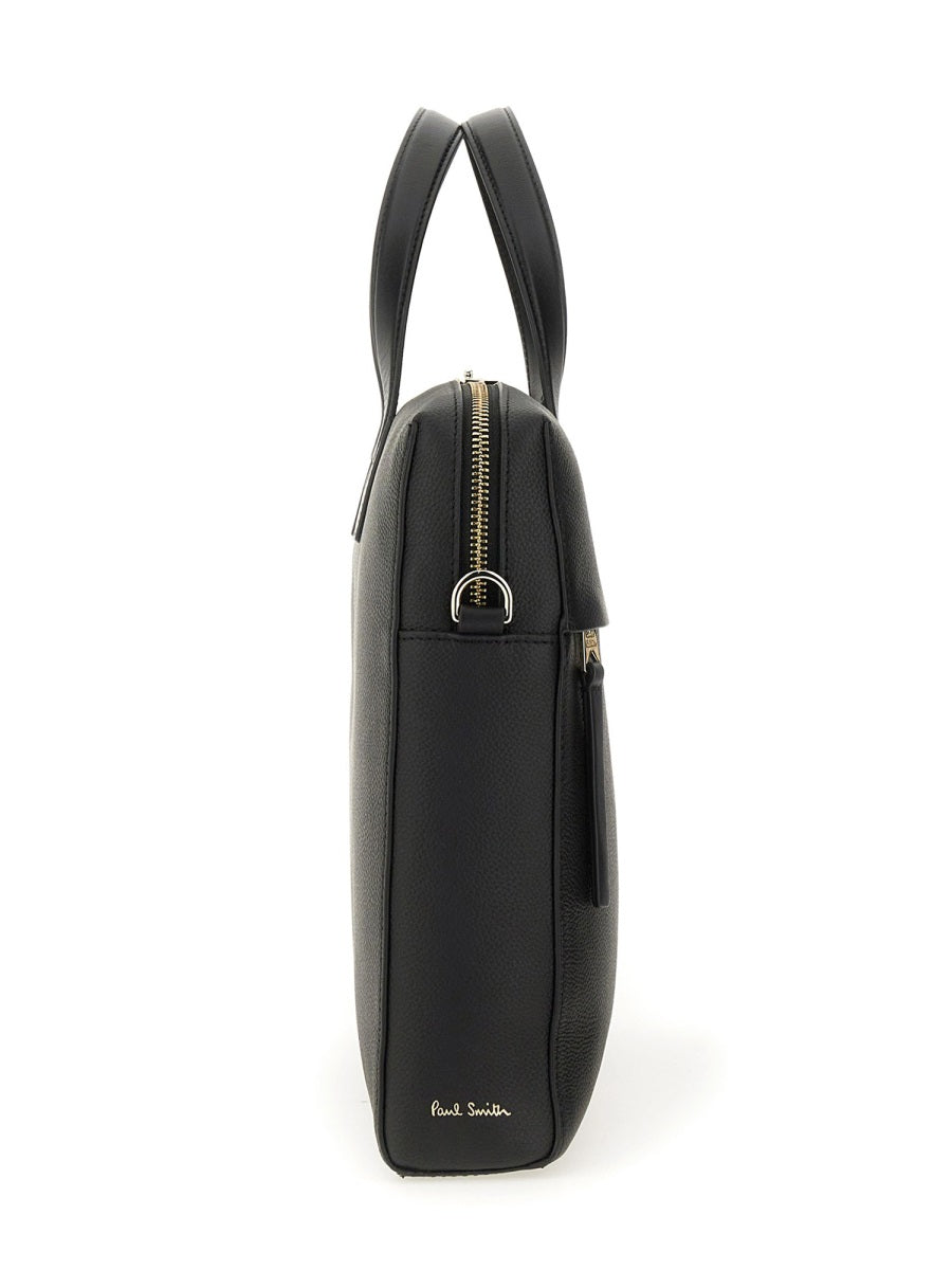 PAUL SMITH Signature Stripe Leather Handbag