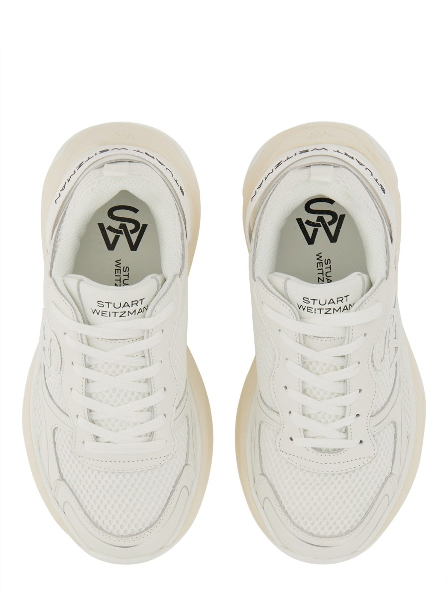 STUART WEITZMAN Women's Logo Sneaker with 4 cm Rubber Sole