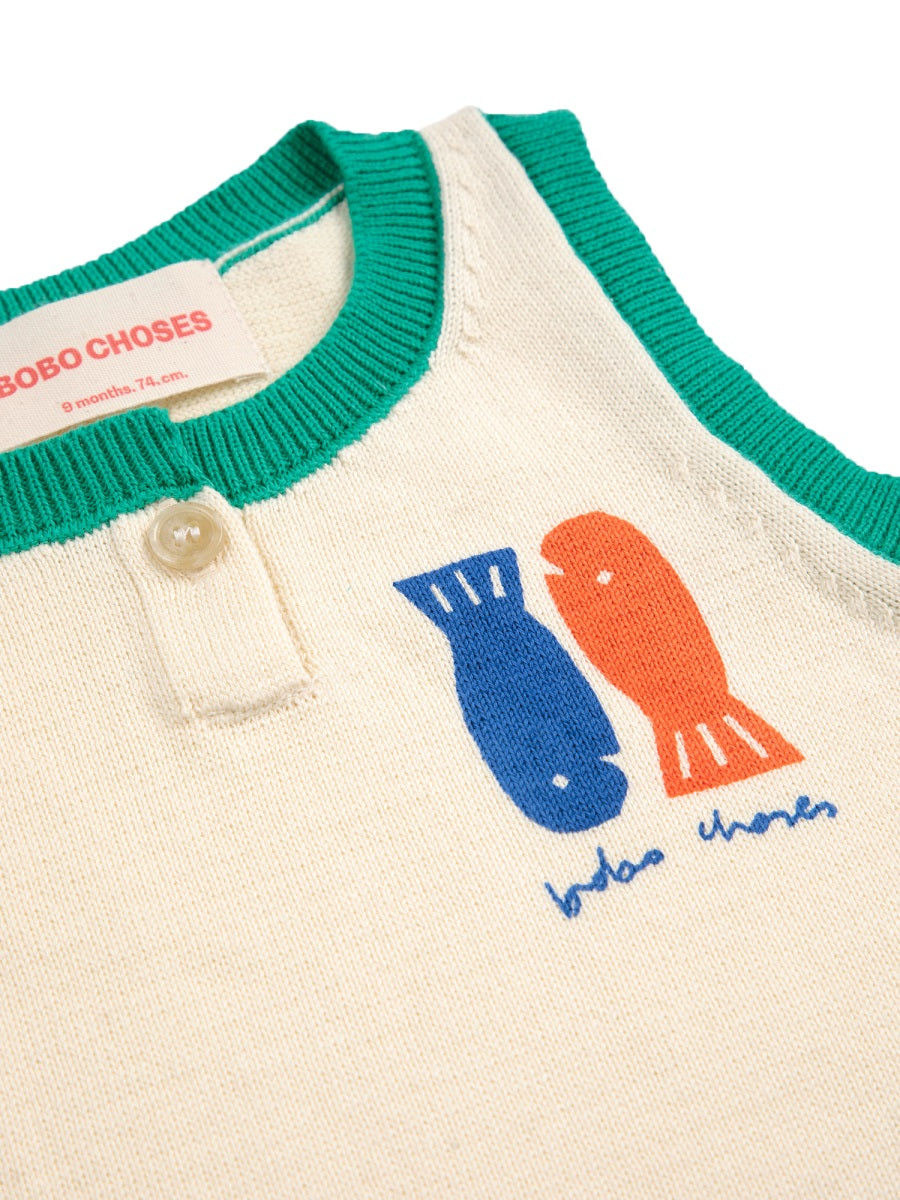 BOBO CHOSES Mini Lucky Fish Organic Cotton Top and Shorts Set