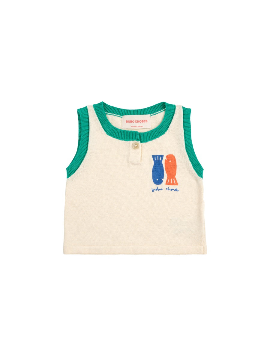 BOBO CHOSES Mini Lucky Fish Organic Cotton Top and Shorts Set
