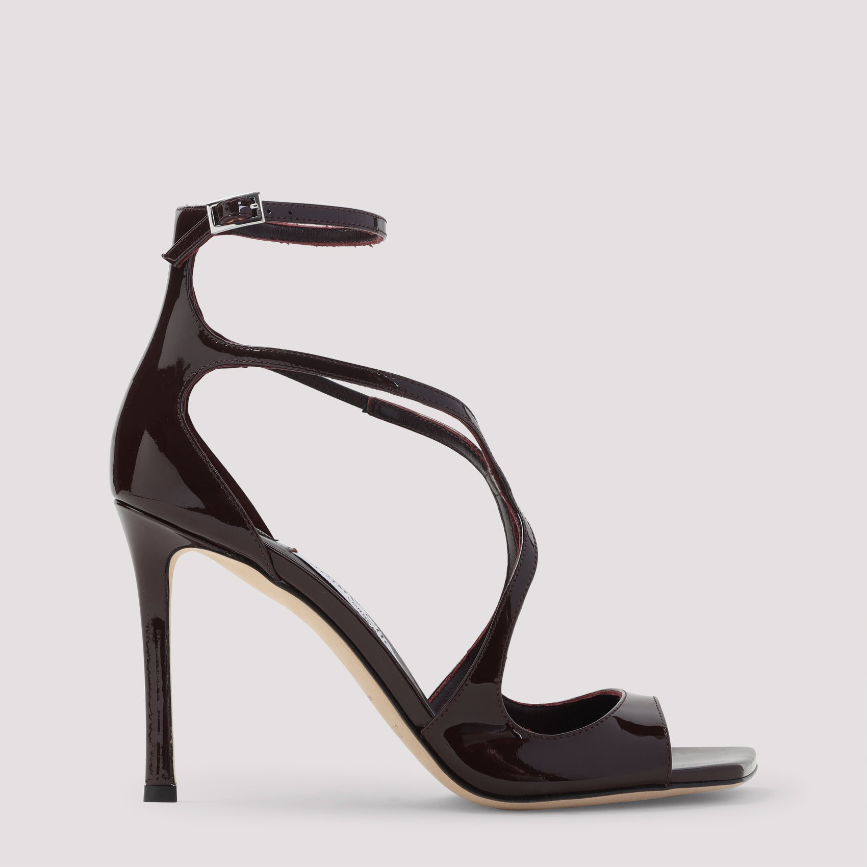 JIMMY CHOO Stylish Patent Leather 95mm Sandals