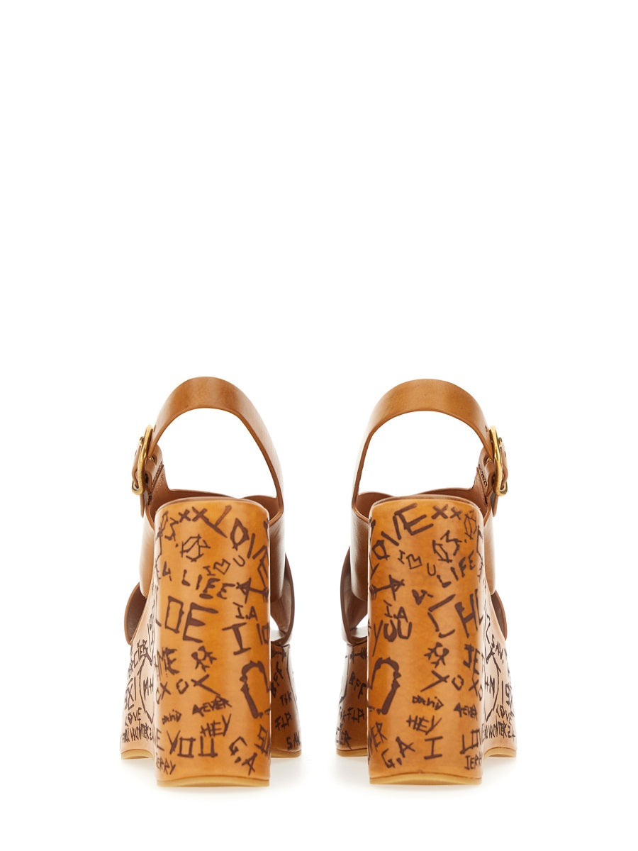 CHLOÉ Women's Maxime Leather Heeled Sandal