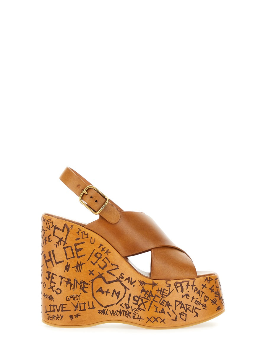 CHLOÉ Women's Maxime Leather Heeled Sandal