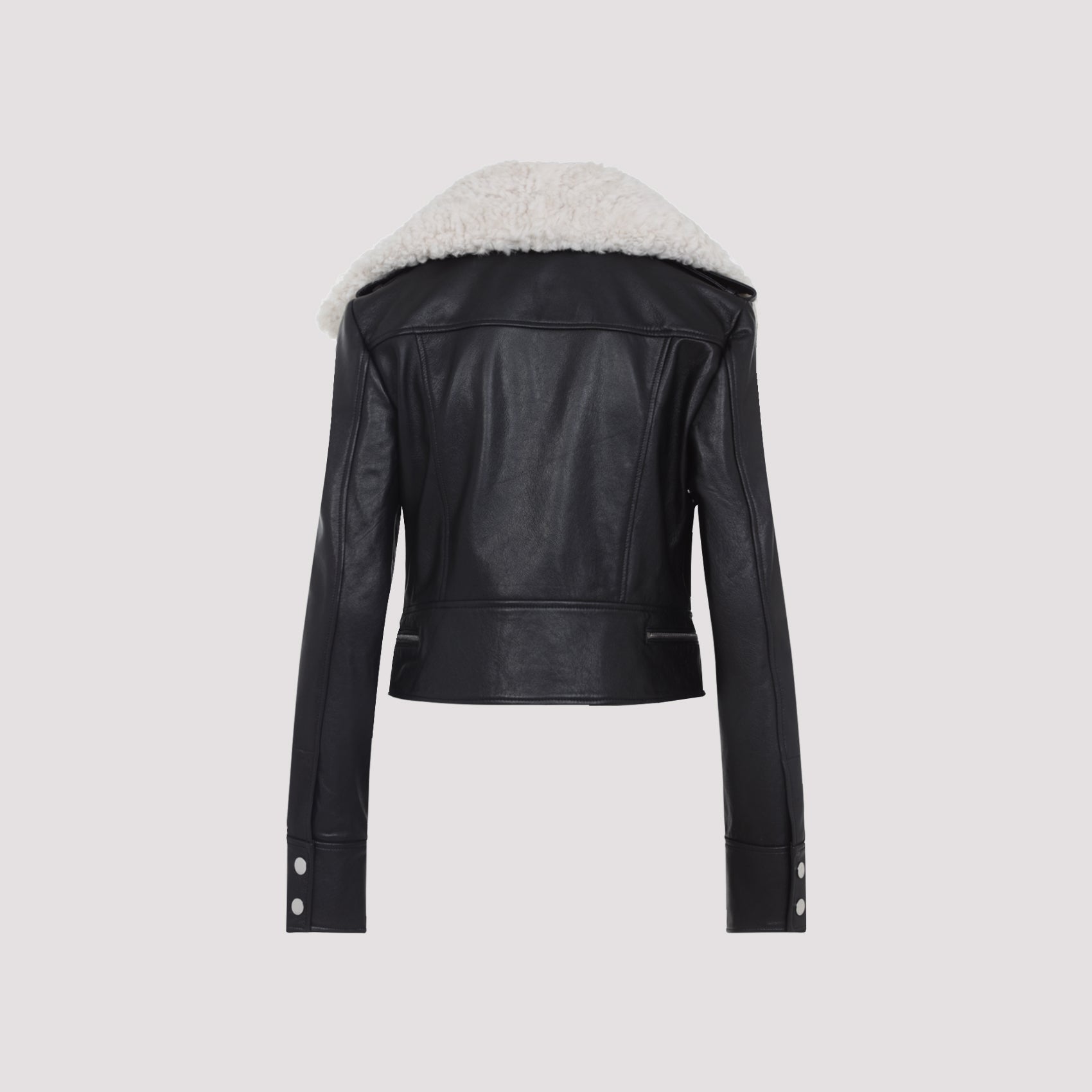 SPORTMAX Leather Biker Jacket for Men