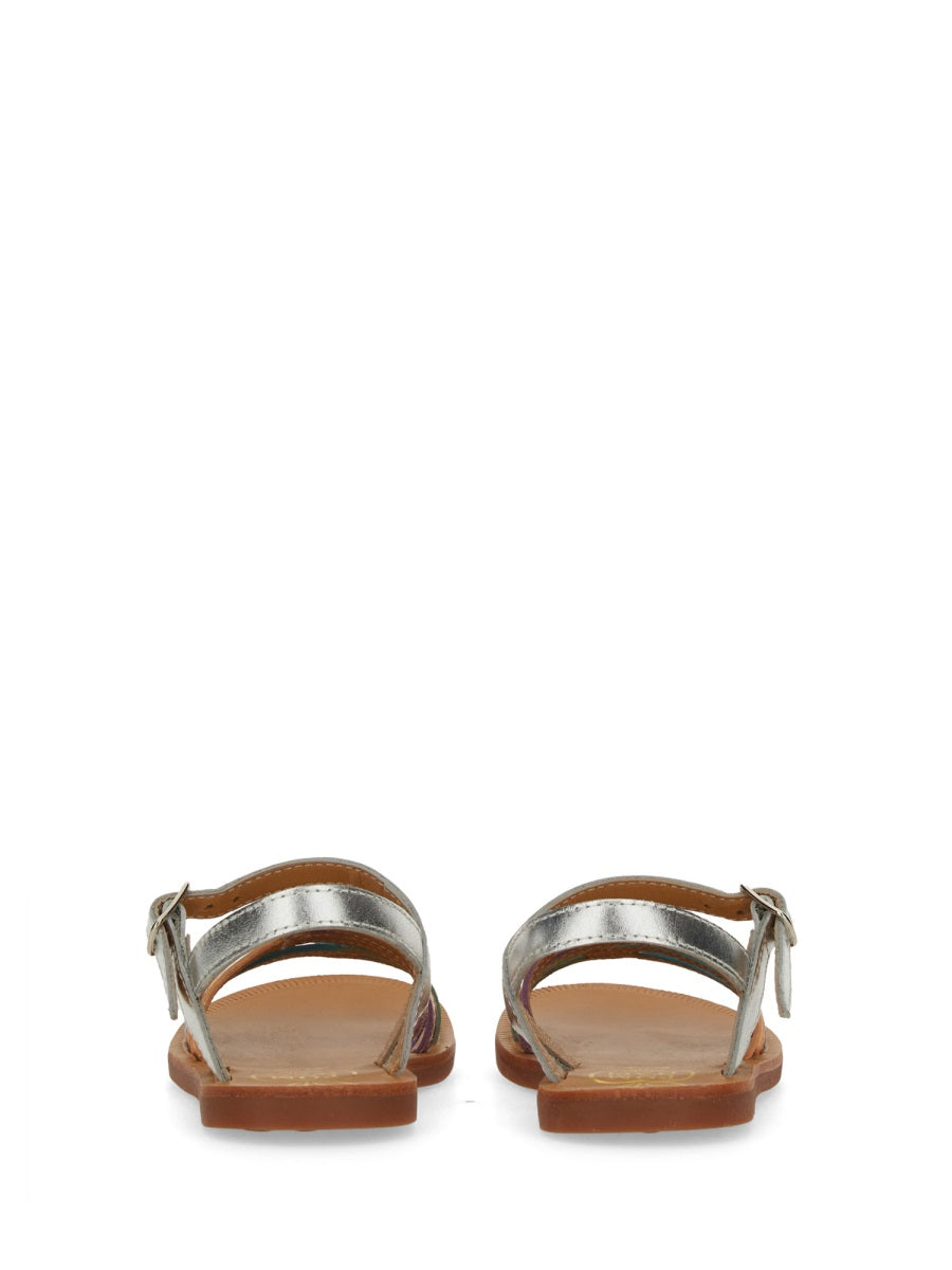 POM D'API Kids' Mini Leather Sandals