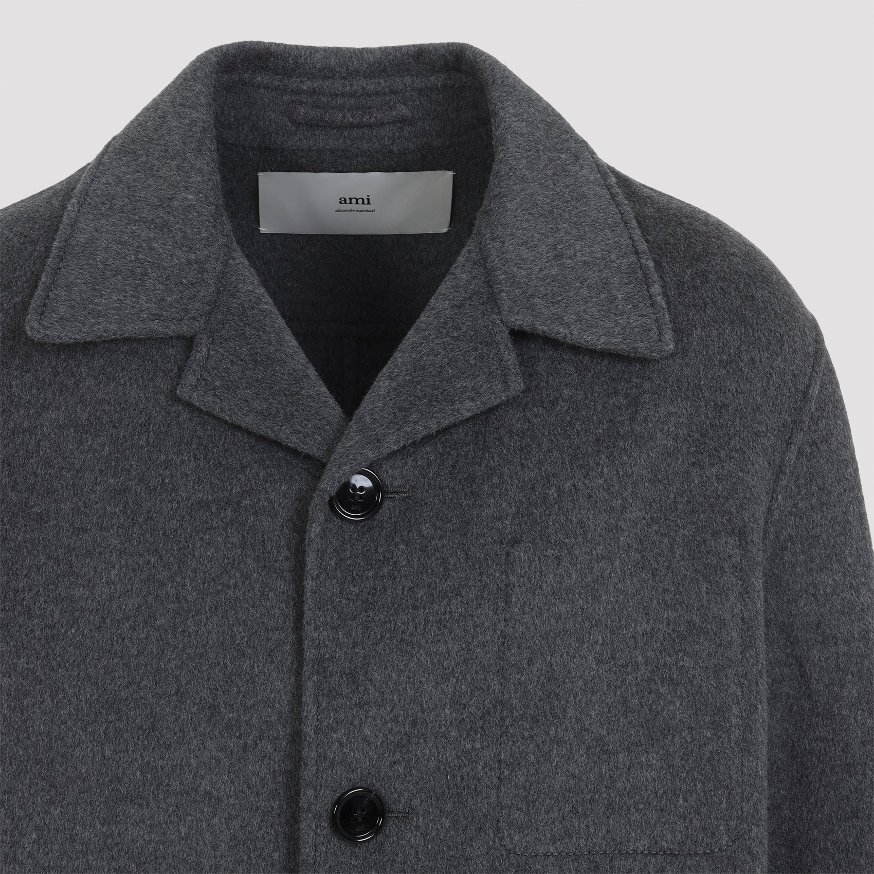 AMI Men's Wool Blend Car Jacket