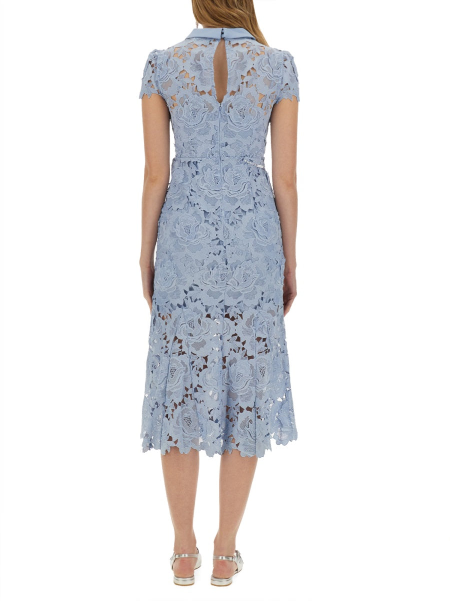 SELF-PORTRAIT Elegant Suit Midi Dress - Size 6 UK